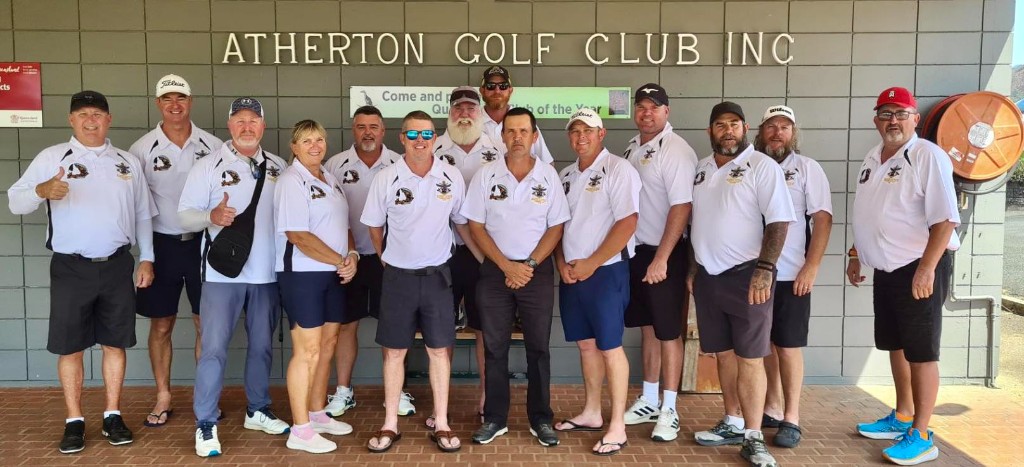 Club team at Atherton Golf Club in grey polos